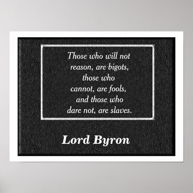 Lord Byron citerar Poster (Framsidan)
