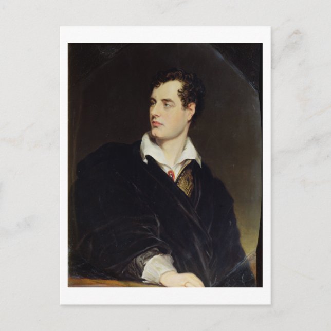 Lord Byron efter en Porträtt målad av Thomas Phil Vykort (Framsida)