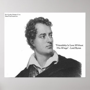 Lord Byron "Kärlek Utan Vingar" Citat Poster