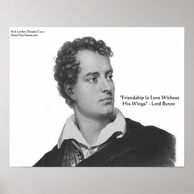 Lord Byron "Kärlek Utan Vingar" Citat Poster (Framsidan)
