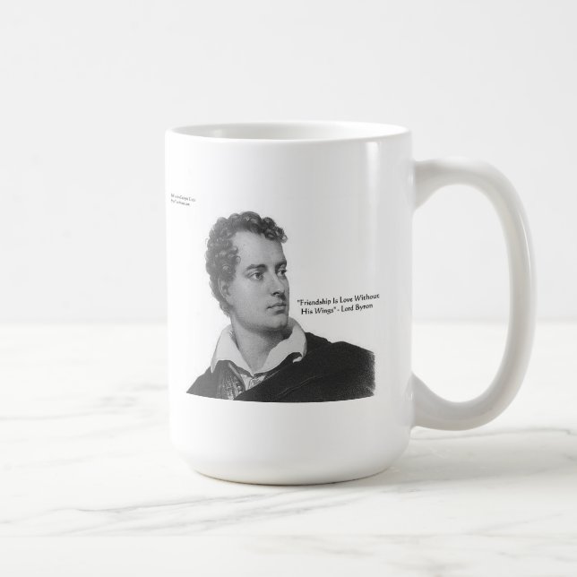 Lord Byron "Kärlek utan vingar" Citatpresenter & T Kaffemugg (Höger)