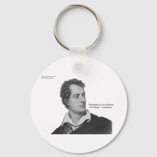 Lord Byron "Kärlek utan vingar" Citatpresenter & T Nyckelring (Framsida)