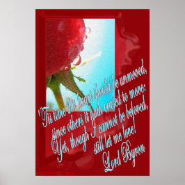 Lord Byron "Låt mig fortfarande kärlek" dikt citat Poster
