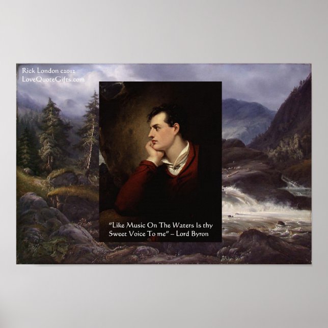 Lord Byron Sweeet Voice Kärlek Quote Poster av Ric (Framsidan)