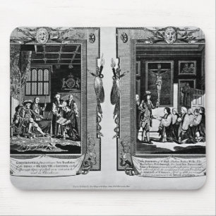 Lord Cromwell framlägger bibeln till Henry VIII Musmatta