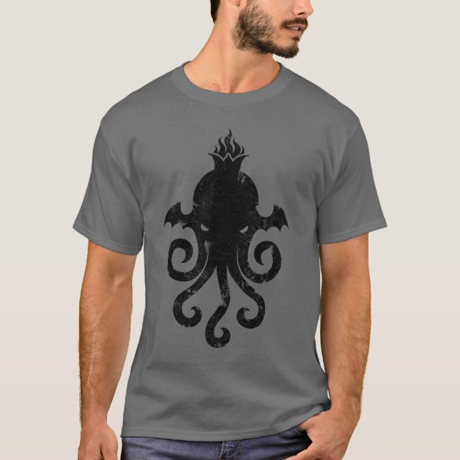 Lord Cthulhu Blekna Symbol Tee Shirt (Framsida)