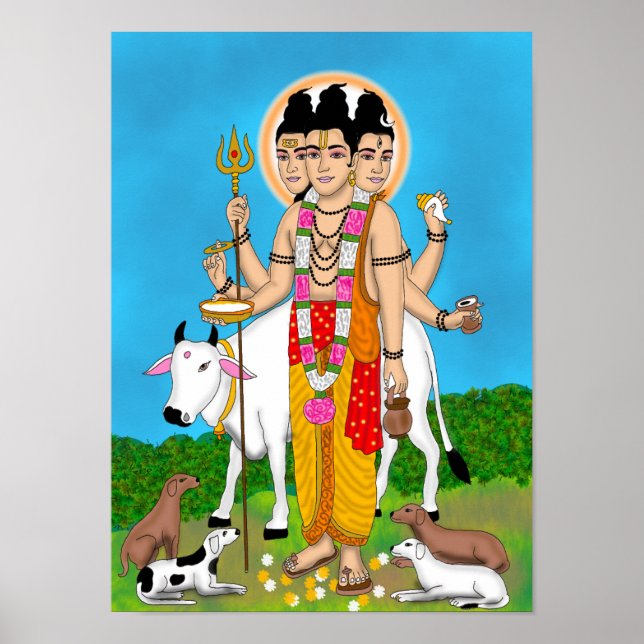 Lord Dattatreya Clock Poster (Framsidan)