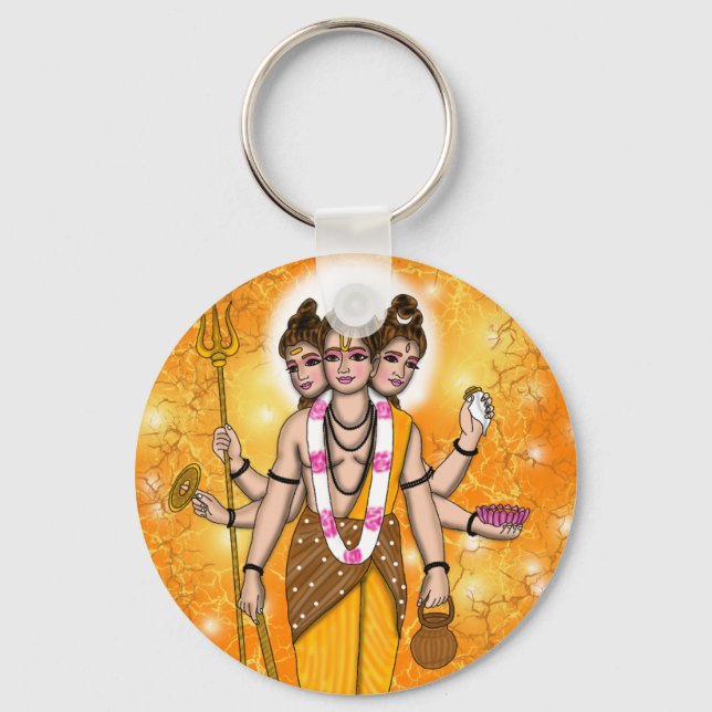 Lord Dattatreya Keychain Nyckelring (Framsida)