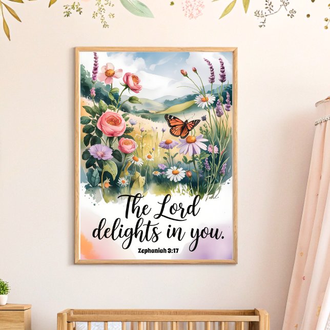 Lord Delight in You Christian Nursery Art Poster (Skapare uppladdad)