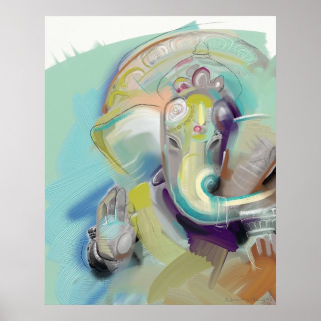 Lord Ganesh Elephant Buddha Poster (Framsidan)