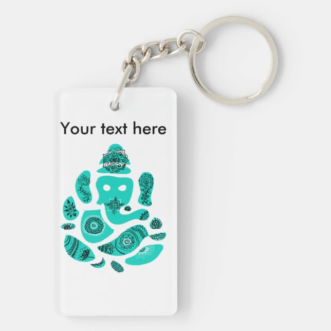 Lord Ganesh Elephant India Keychain (Baksidan)