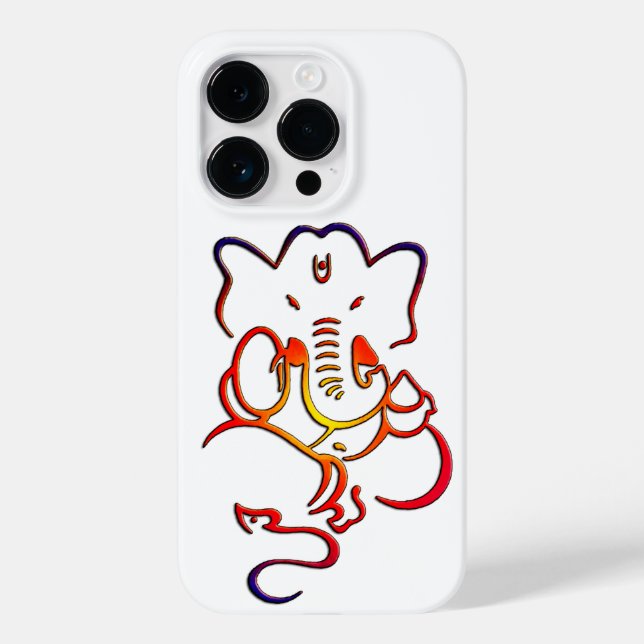 Lord Ganesh Hindu God Graphic design iphone case (Baksida)