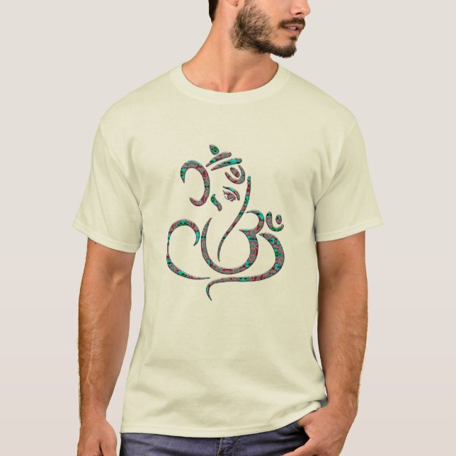 Lord Ganesh Hindu God of Wealth & Prosperity Tee (Framsida)