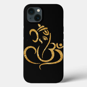 Lord Ganesh Hindu Gud Apple Guld Glitter