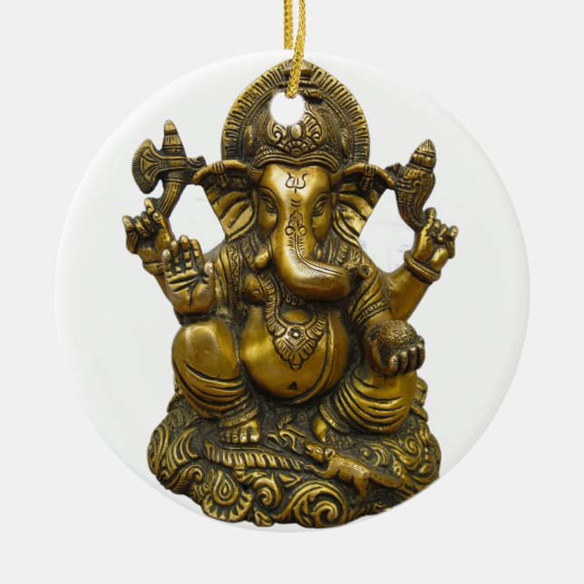 LORD GANESH HINDUISK GUD JULGRANSPRYDNAD KERAMIK (Framsidan)