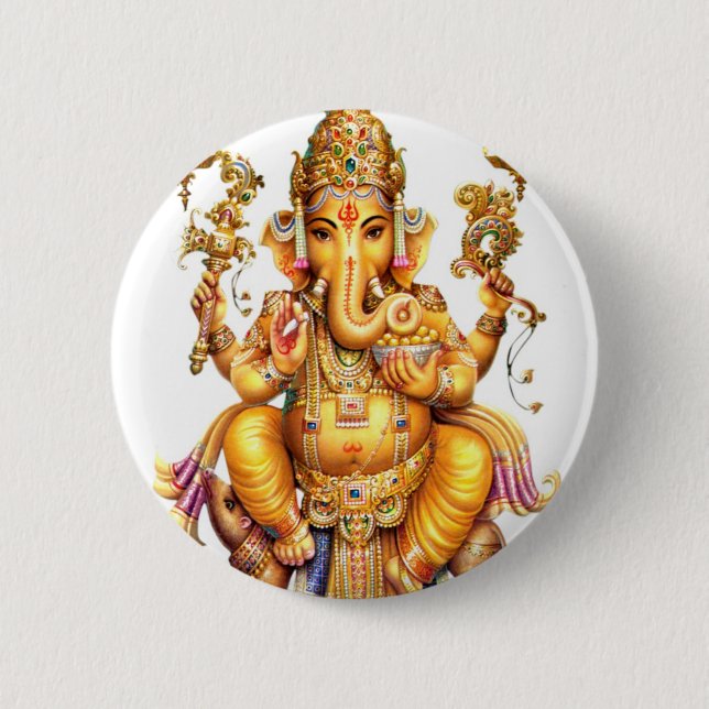 LORD GANESH HINDUISK GUD KNAPP (Framsida)