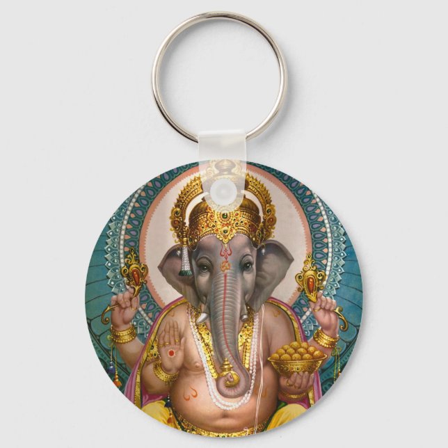 Lord Ganesh India Elephant hindu God Nyckelring (Framsida)