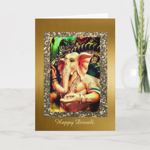 Lord Ganesha, 5-tums x 7-tums mappat gratulationsk Kort