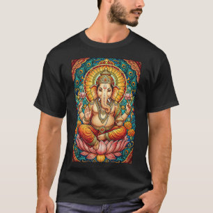 Lord Ganesha Glasmosaik Hinduisk Gud Hinduism  T Shirt