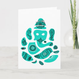 Lord Ganesha Greeting Card, kuvert medföljer Kort