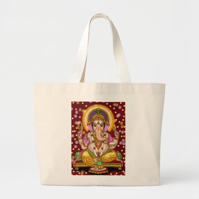 Lord Ganesha-handväskan Jumbo Tygkasse (Framsidan)