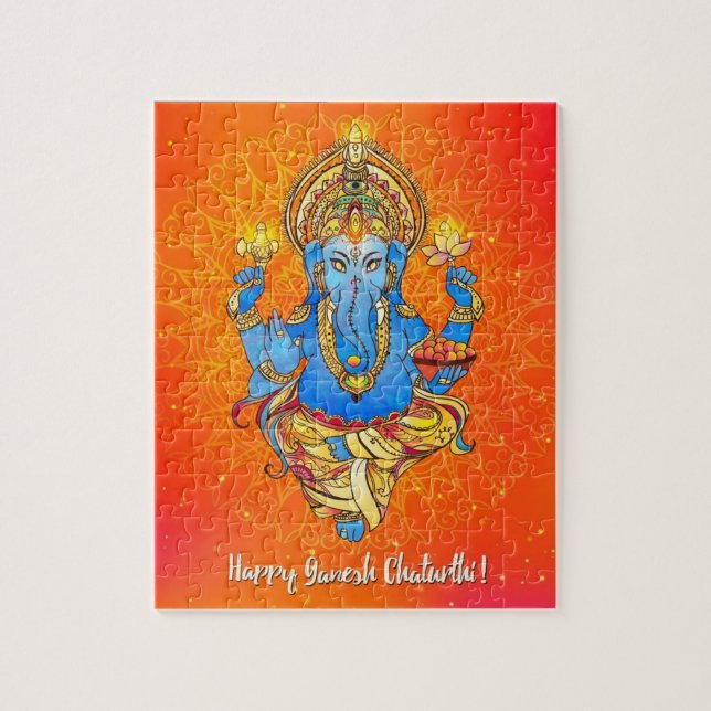 Lord Ganesha Hindu God Puzzle Pussel (Vertikal)