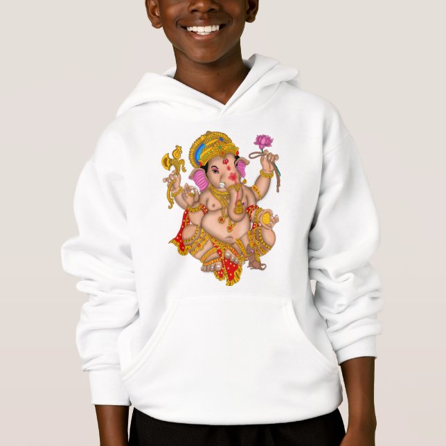 Lord Ganesha Hoodie T Shirt (Framsida)