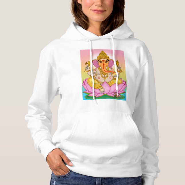 Lord Ganesha Hoodie T Shirt (Framsida)