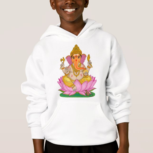 Lord Ganesha Hoodie T Shirt (Framsida)