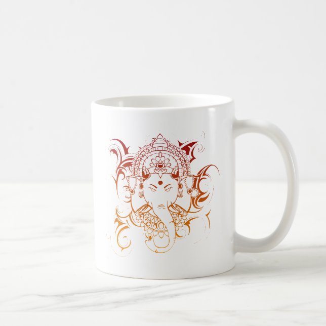 Lord Ganesha India Yoga Meditation Spirituality Kaffemugg (Höger)