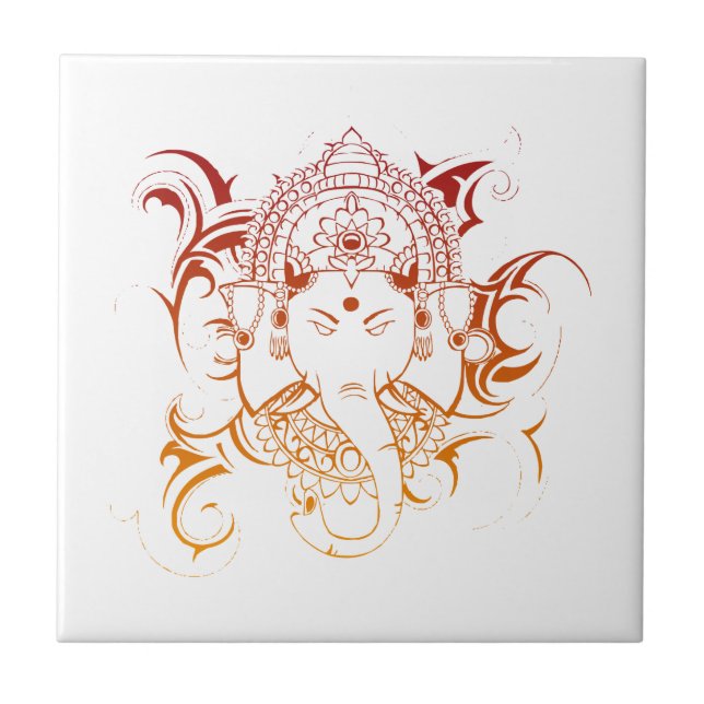 Lord Ganesha India Yoga Meditation Spirituality Kakelplatta (Framsidan)