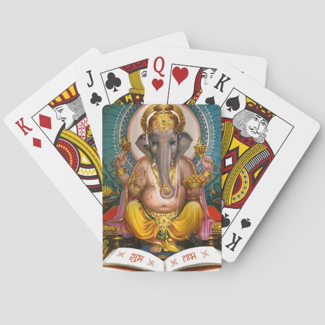 Lord Ganesha Indian Hindu Yoga Andlig Casinokort (Baksidan)