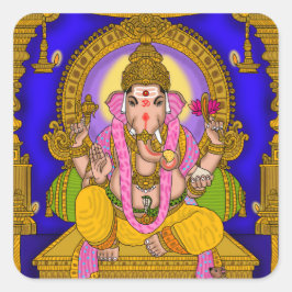 Lord Ganesha-klistermärke Fyrkantigt Klistermärke