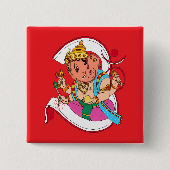 Lord Ganesha-knapp Knapp (Framsida)
