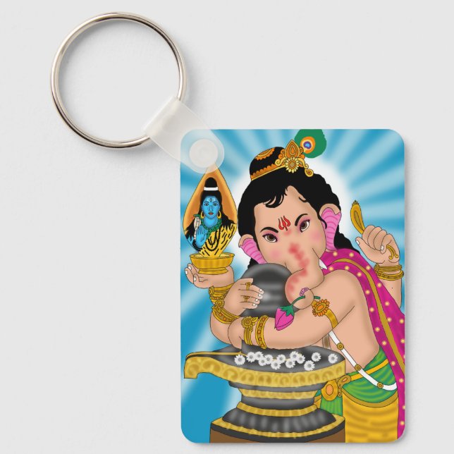 Lord Ganesha-nyckelring Nyckelring (Framsida)