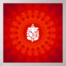 Lord Ganesha på Mandala