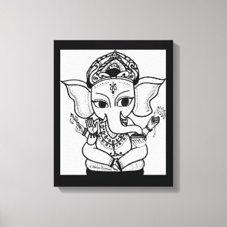 LORD GANESHA PAINTING ACRYLIC PRINT CANVASTRYCK