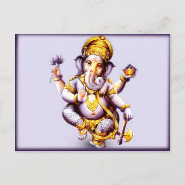Lord Ganesha Postcard Vykort (Framsida)