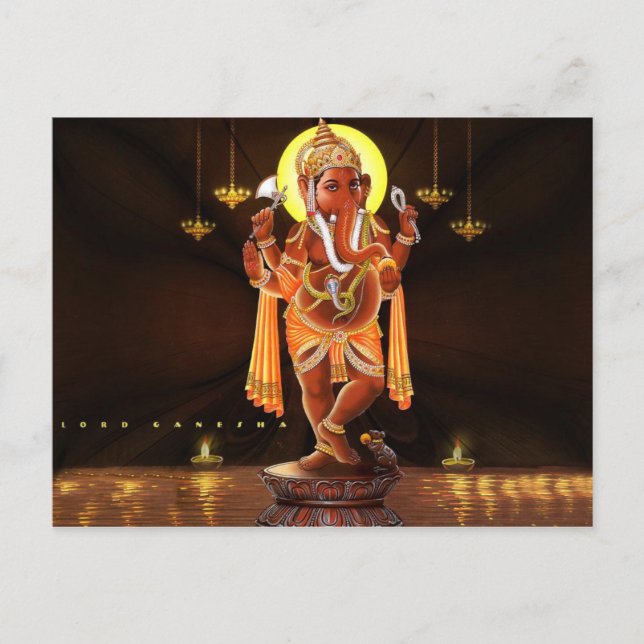 Lord Ganesha Postcard Vykort (Framsida)