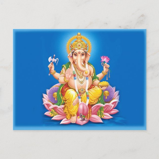Lord Ganesha Postcard Vykort (Framsida)