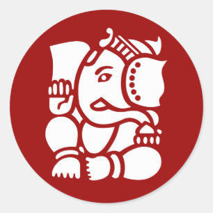 Lord Ganesha Runt Klistermärke