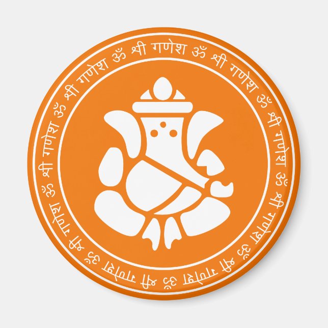Lord Ganesha Sign Magnets Magnet (Framsidan)