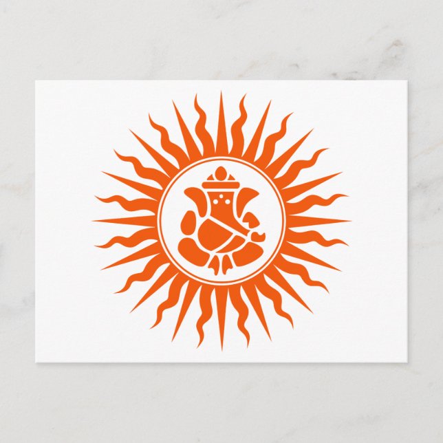 Lord Ganesha Sign Vykort (Framsida)