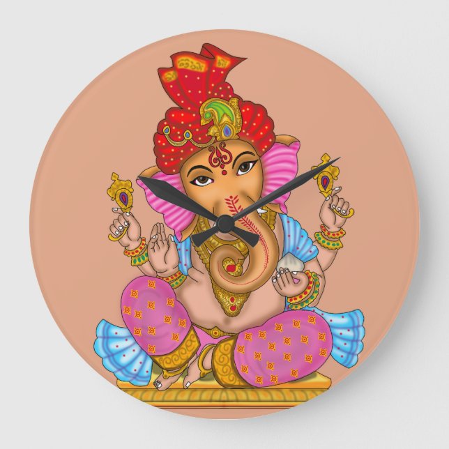 Lord Ganesha väggklocka (Framsida)