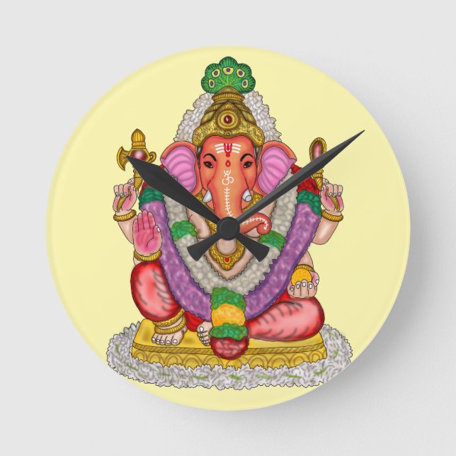 Lord Ganesha väggklocka (Framsida)