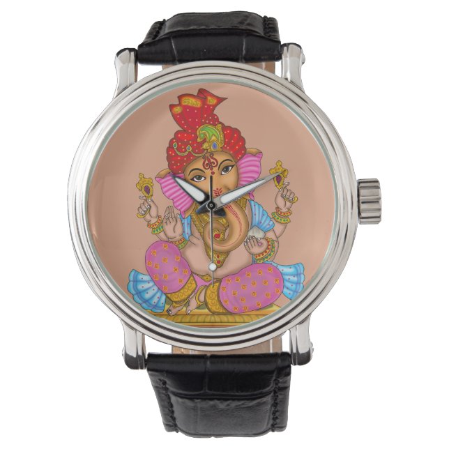 Lord Ganesha väggklocka Armbandsur (Framsida)