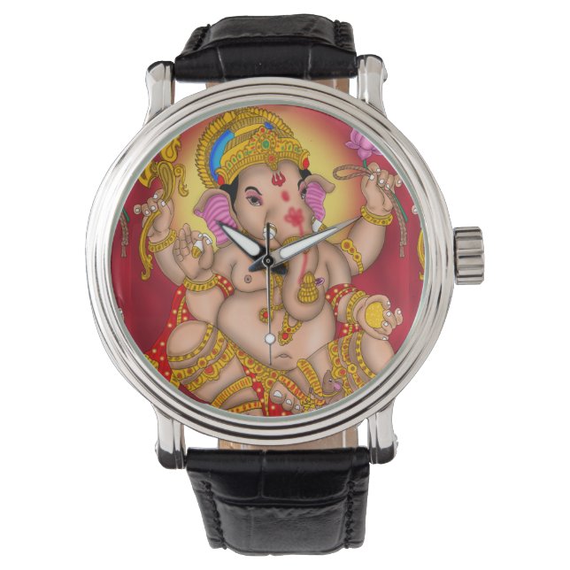 Lord Ganesha Wall Clock Armbandsur (Framsida)