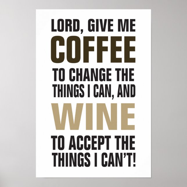 Lord Ge Me Coffee och Vin! Poster (Framsidan)