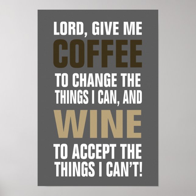 Lord Ge Me Coffee och Vin! Poster (Framsidan)