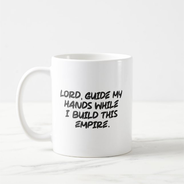 Lord, Guide My Händer - Faith-Based Motivational Kaffemugg (Vänster)